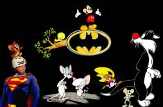 Jerry, Speedy Gonzales, Batman, Mickey mouse, Mimi la souris, Minus et Cortex, Titi, Grosminet, Super Sergio, Dare-dare...